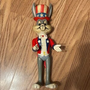 Make an offer! ***Vintage Bugs Bunny Patriotic Figurine - Red, White, and Blue.